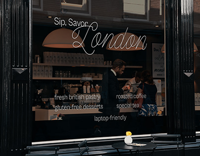 London coffee shop branding