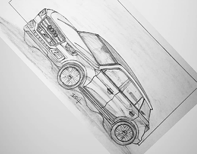 Audi q2 car design sketch