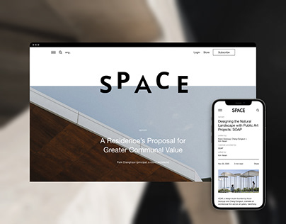 SPACE Magazine Web Design