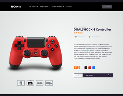 Sony product page