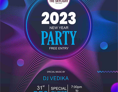 2023 New Year Party invitation