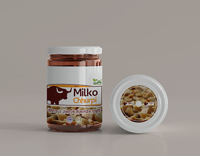 Printable Packaging Label Design for Dri Milko Chhurpi