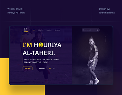Website for Houriya Al - Taheri / Soccer Web