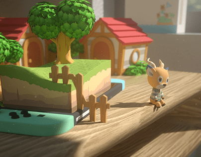 Nintendo Switch Animal Crossing - 3D Render