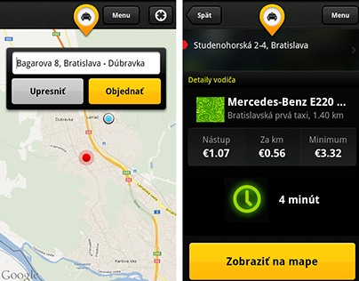 Taxicar project, two apps for Android