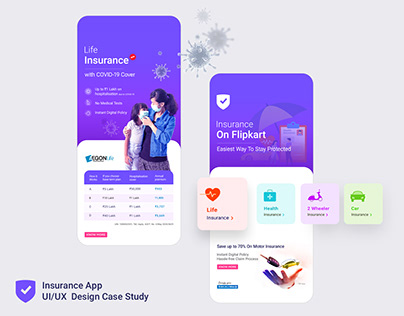 Insurance App, UI/UX Design Case Study