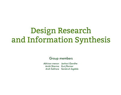 design research and information synthesis