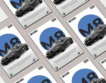 BMW M8 Poster Design(A4 size)