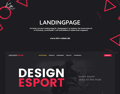 Esportdesign - Landingpage