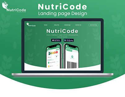 NutriCode Landing Page Design