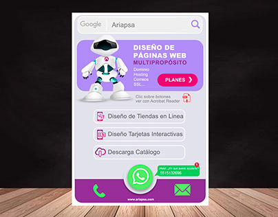 Diseño de tarjetas interactivas PDF por Ariapsa México
