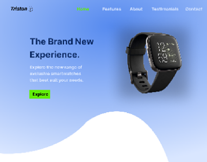Triston Watches Landing Page Concept