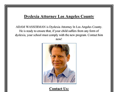 Dyslexia Attorney Los Angeles County