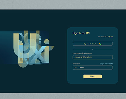 Login form (Sign in page)