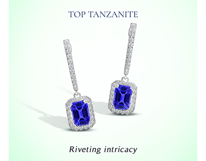 Tanzanite Earrings | Diamond Earring