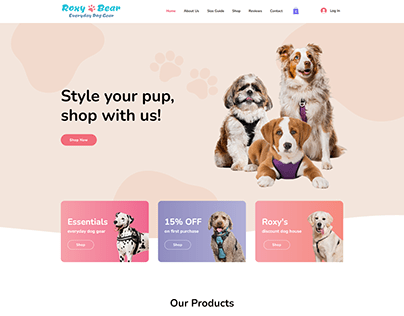 Dog Gear (Wix Website)