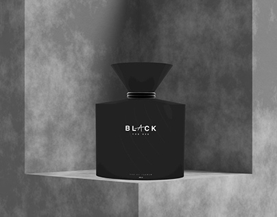 Perfume Packaging Design - Black