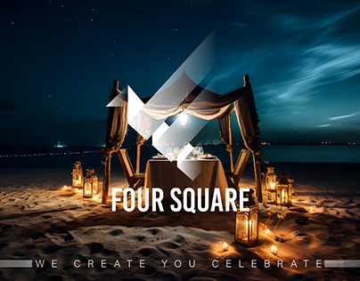 Four Square ,Event Company brand identity logo design
