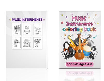Music Instruments Coloring Book