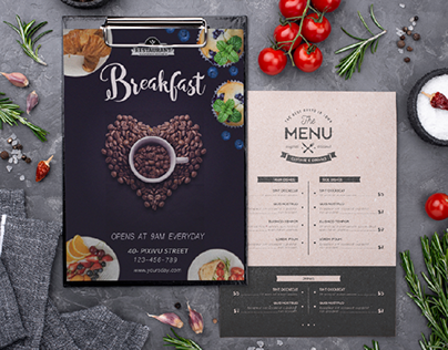 breakfast restaurant flyer