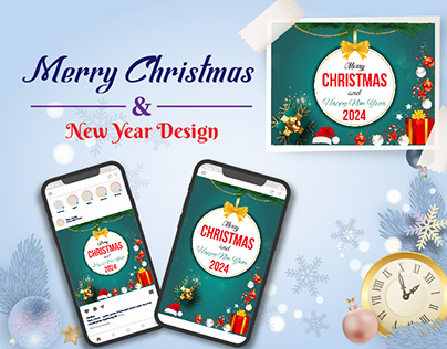 Social media post for Christmas and New Year Design