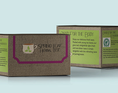 Spring Leaf Tea Box Design