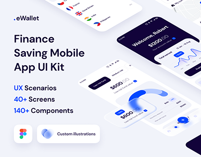 eWallet: Finance Saving Mobile App UI Kit