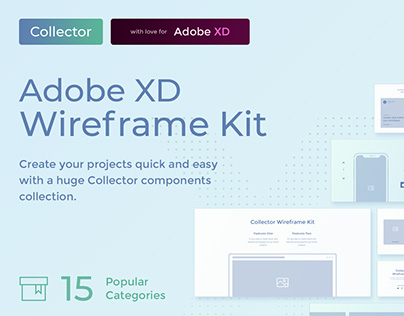 Collector Wireframe Web Kit (Adobe XD)