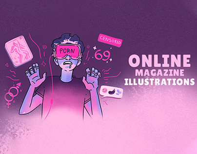 online illustrations for site and media