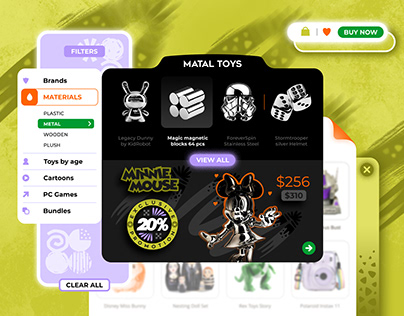 E-commerce store Ui/Ux design Luxury childish toys!