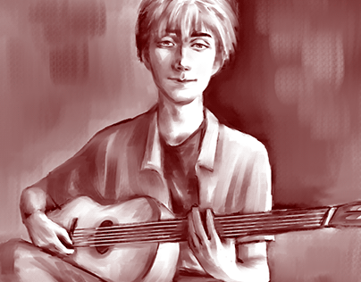 gitar boy portriet