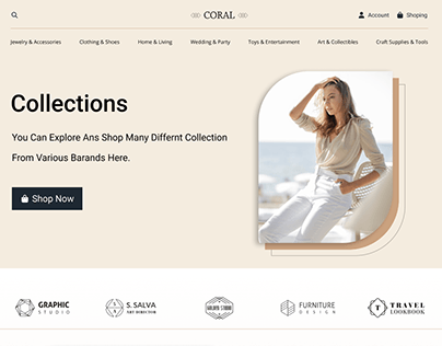 Coral E-commerce website UI/UX Design