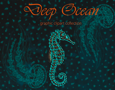 Deep Ocean Collection of graphic cliparts
