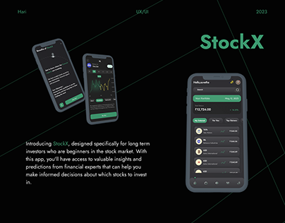 [StockX] App For Long Term Investors | UX/UI Case Study