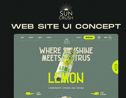 Project thumbnail - Sun Crush Soft Drink Web site UI design (concept)