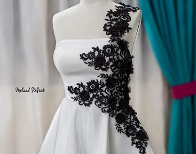 black & white dress