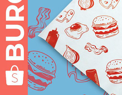 Burger Wrapper Layout and Social Media post