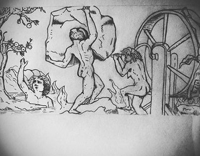 Punishment of Tantalus, Sisyphus, & Ixion in Tartarus
