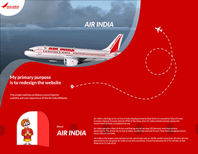 AIR INDIA Website Redesign