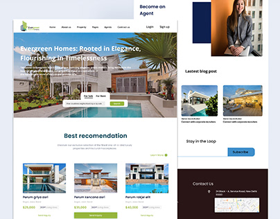 Evergreen real estate website design