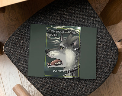Book illustration - sled dogs