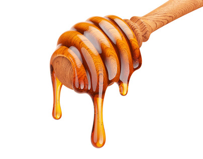 Dripping honey 3d illustration