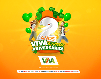 Key Visual Aniversário VIVA Supermercados