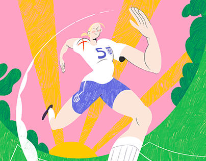 Female Footballer Illustration