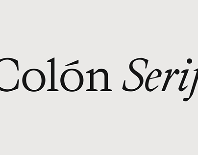 Colón Serif Font
