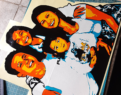 Family picture sticker cut out