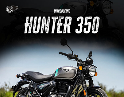 ROYAL ENFIELD Hunter 350 I Poster Design