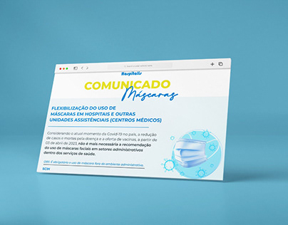 Website - Comunicado Máscaras