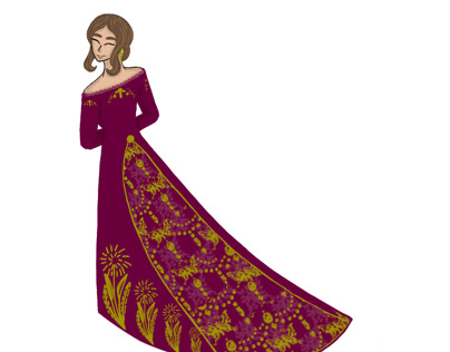 Elena in Purple dress