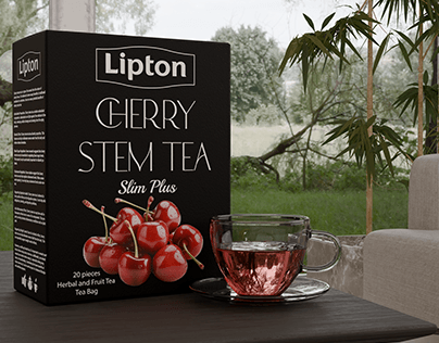 3D Cherry Stem Tea Packaging Design and Modeling